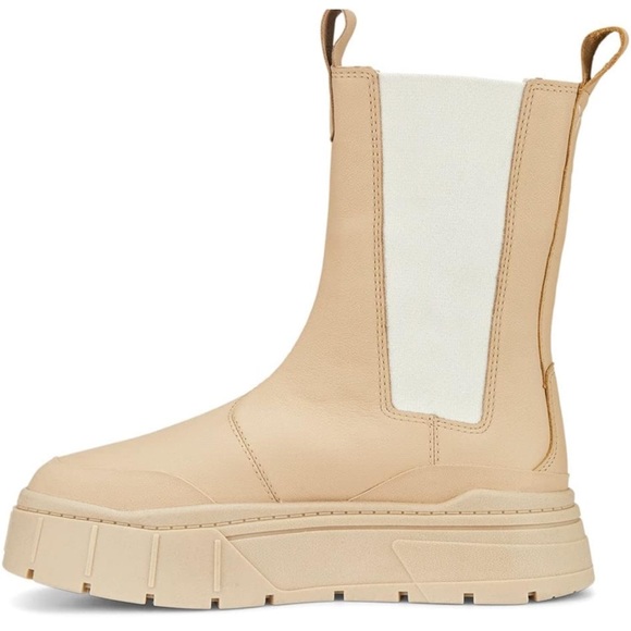 Puma Mayze Stack Chelsea Boot Light Sand Womens NEW - Picture 2 of 8